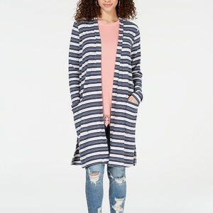 Hippie Rose Juniors Ribbed- Knit Duster Cardigan
